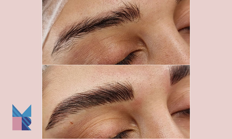 قبل و بعد شیدینگ ابرو